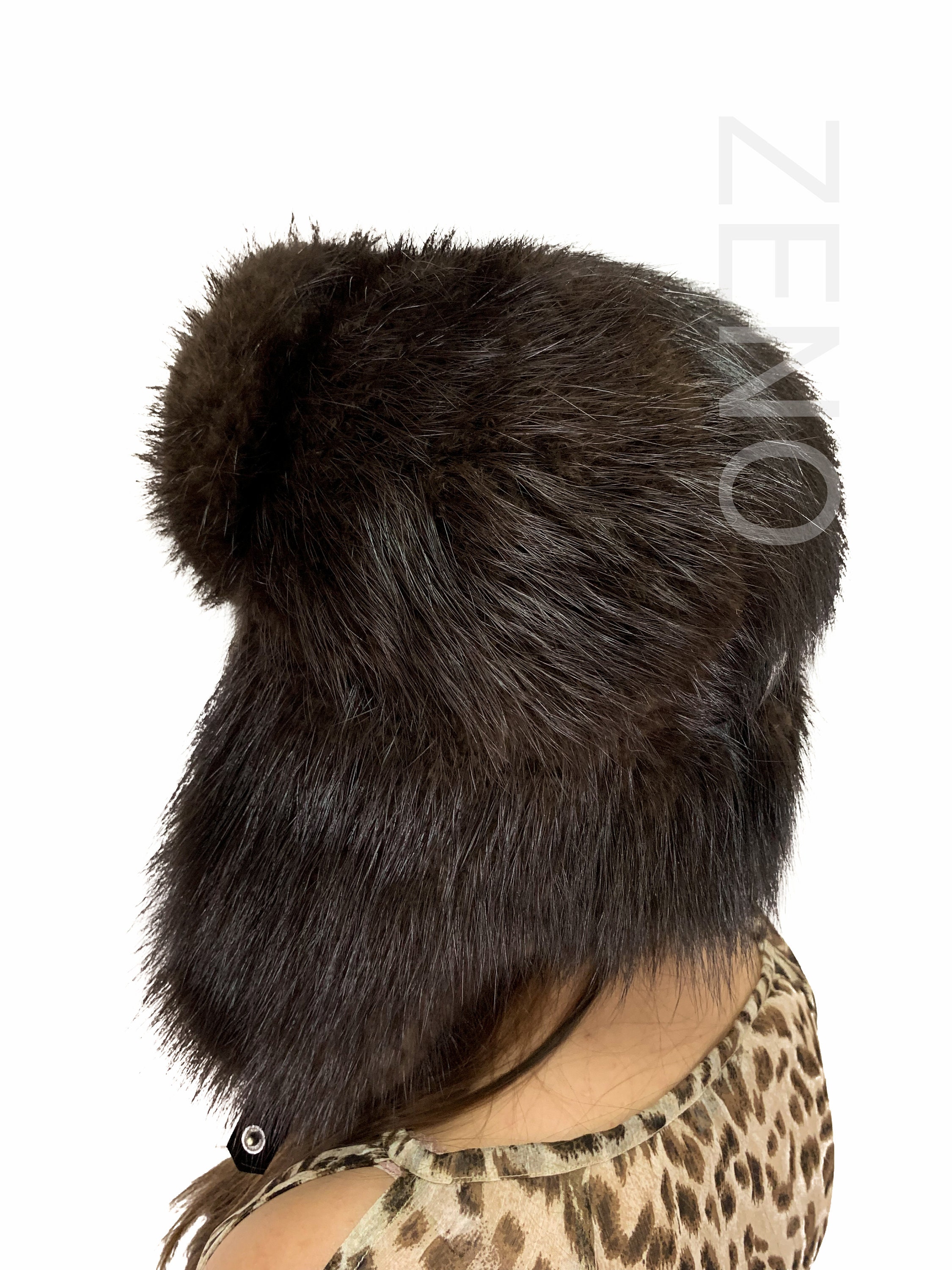 Naural Beaver Fur Trapper Hat Full Fur Aviator Hat Natural - Etsy