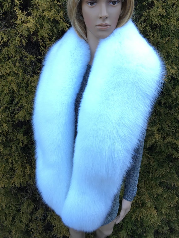 Selected Premium Quality Saga Furs Red Fox Fur Shoulder Wrap Scarf Boa Stole