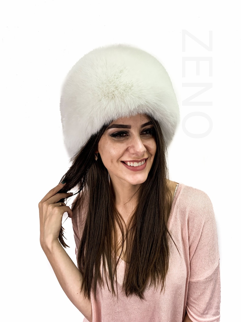 Arctic Fox Fur Hat Saga Furs Pure White All Fur Hat Snow White Etsy