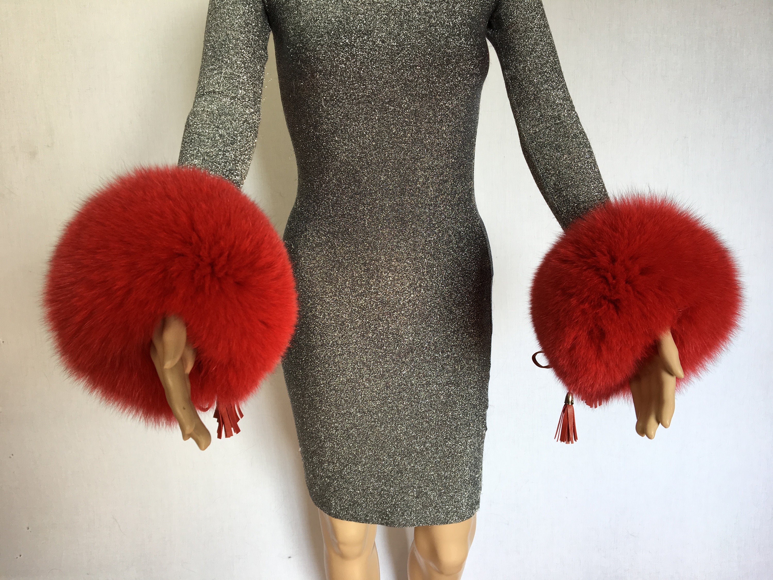 Alice and olivia fur cuff dress cheap