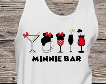 Minnie Bar Shirt // Minnie Mouse // Drinking Around the World // World Showcase // EPCOT // Disney Shirts // Disney World // Disneyland
