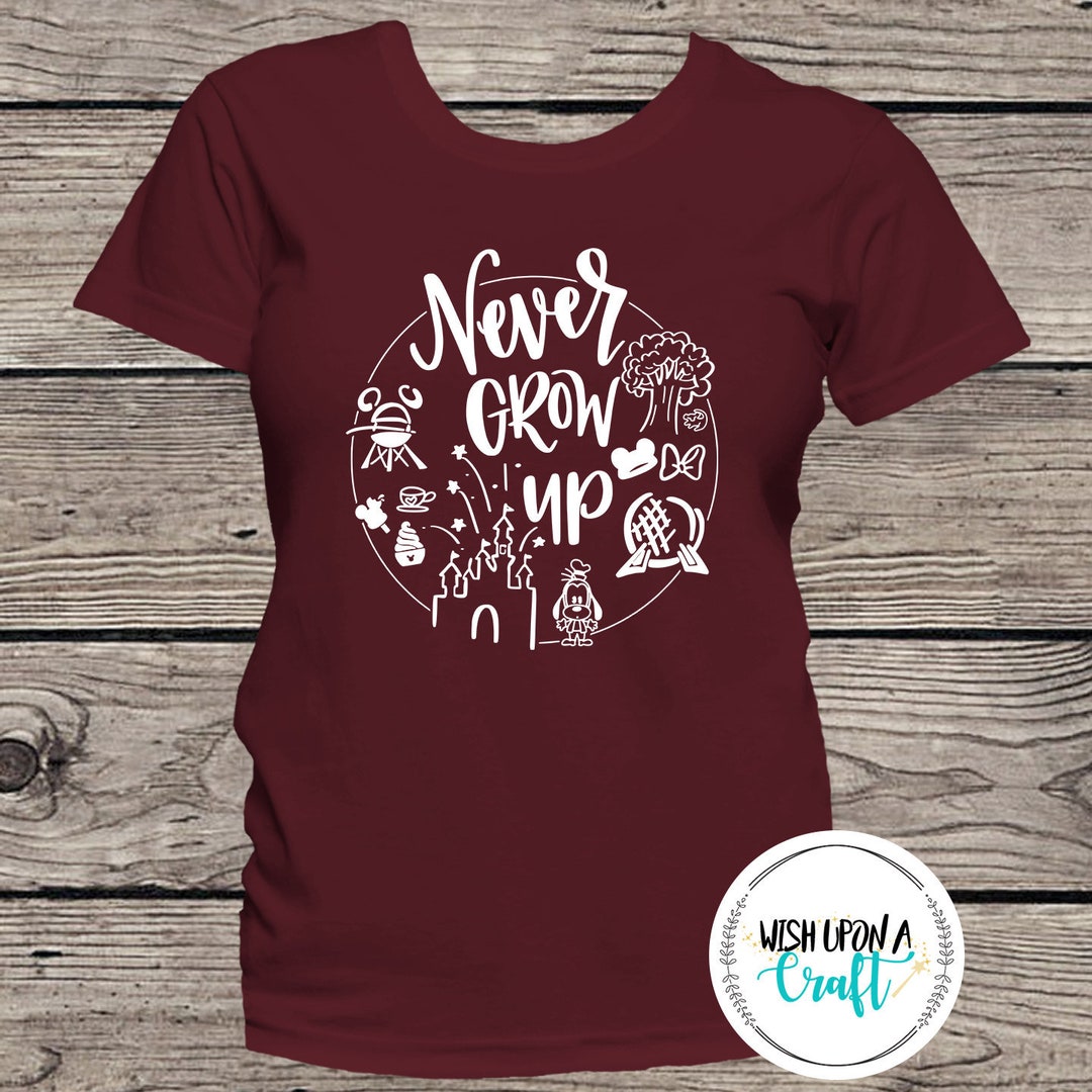 Never Grow up // Park Hopper // Disney Shirts // Disney World - Etsy