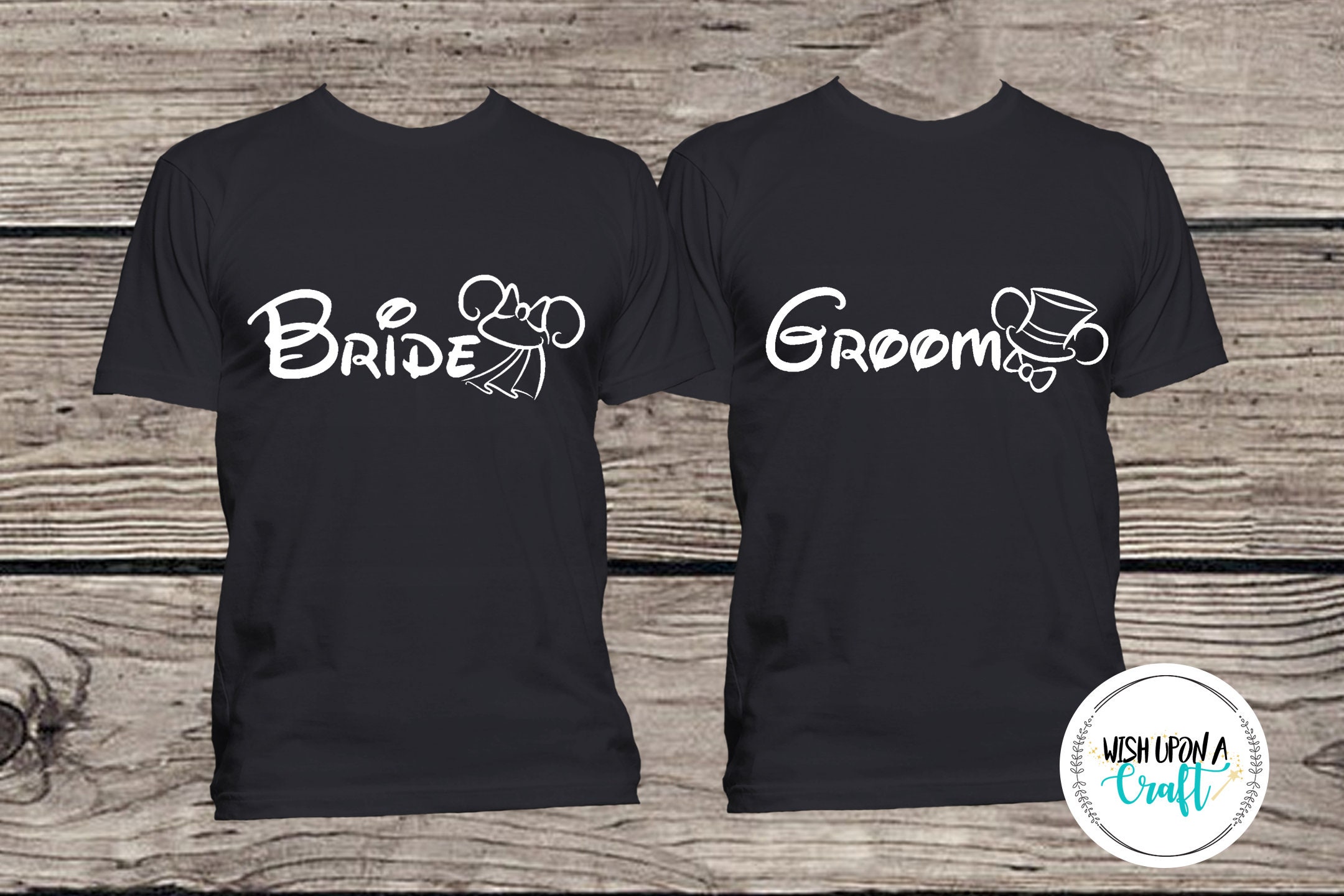 Disney Bride and Groom // Couple Shirts 
