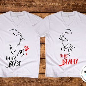 Beauty and the Beast // Her Beast // His Beauty // Couple Shirts // Disney Shirts // Disney World // Disney Vacation // Matching Shirts
