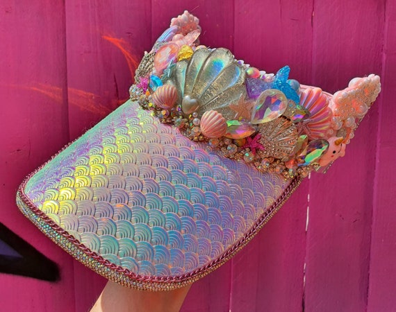 The Surfs Up, Crystal Encrusted Visor, Festival Headwear 