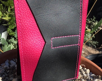 Passport Wallet: Black and Pink