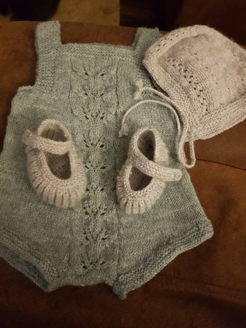 Hand knitted baby romper set | Etsy