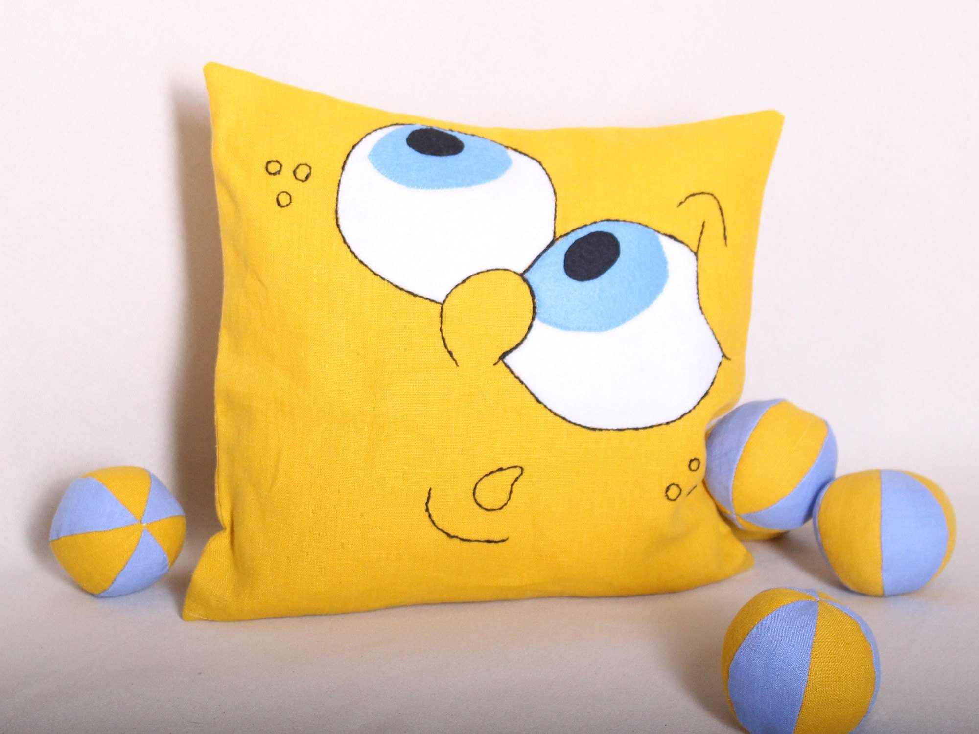 Yellow 15x15 Throw Pillow Case Kids Room Decor Baby Pillow Etsy