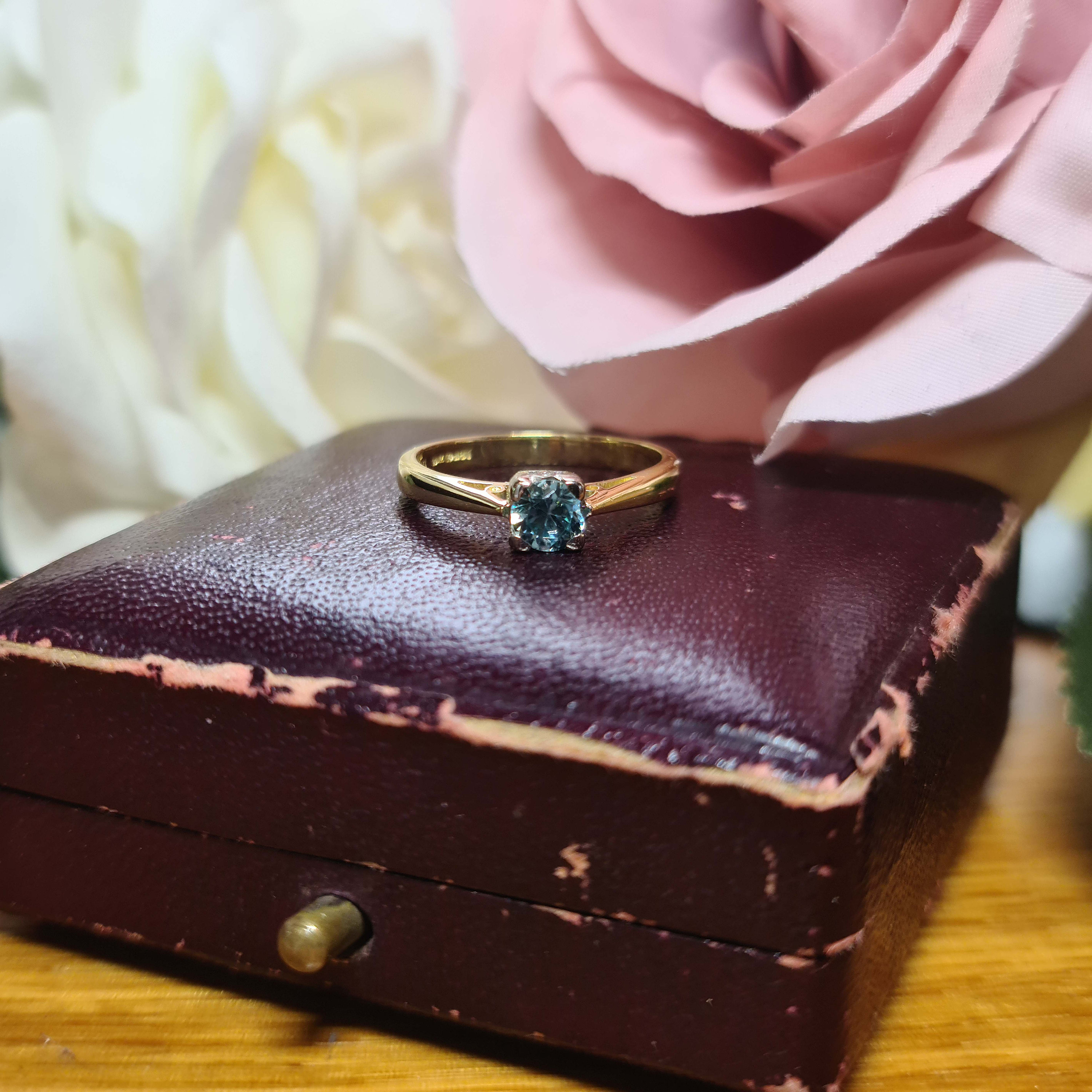 A Blue Zircon Ring