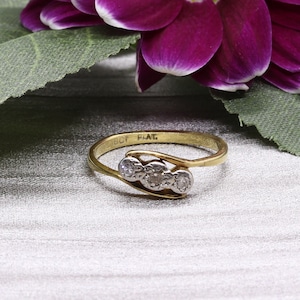 Antique Three Stone Diamond Ring