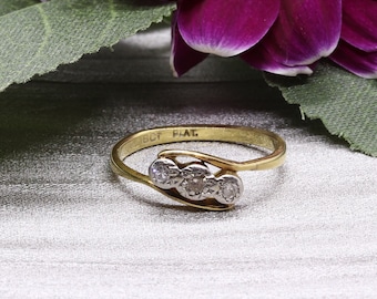 Antique Three Stone Diamond Ring
