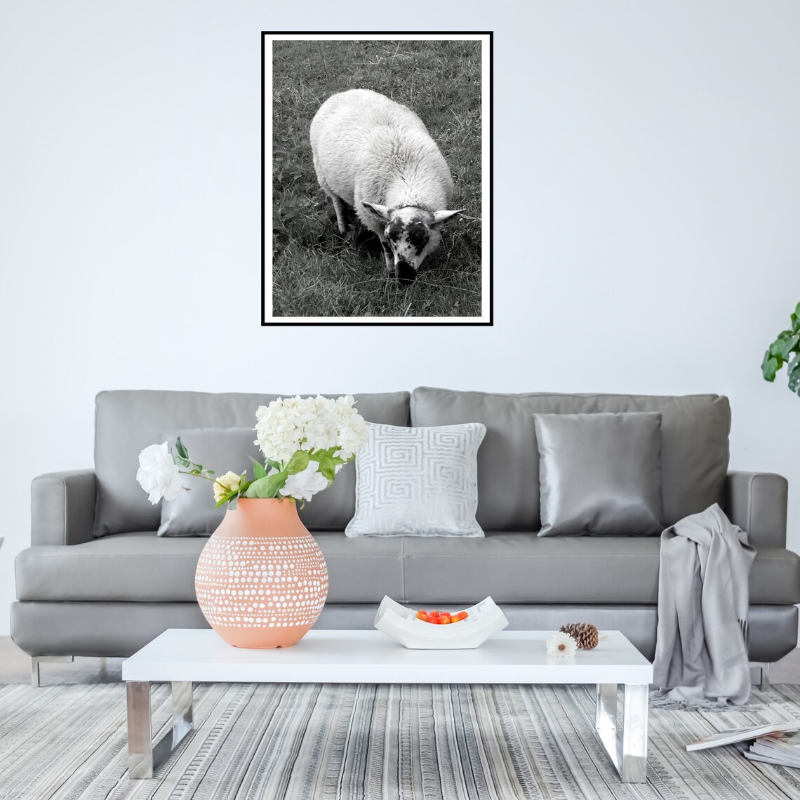 Lamb Wall Art Animal Wall Art Digital Lamb Nursery Art Etsy