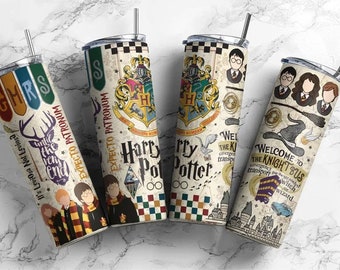 Movie Mega Tumbler Wrap, HP Tumbler Png, 20oz Skinny Straight Wraps, HP Sublimation, Full Tumbler Wrap, Sublimation Print, Instant Download