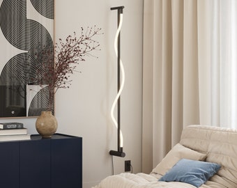 Lámpara de lectura moderna de neón flexible LED regulable enchufable Elias Wall Sconce