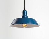 Emil Ceiling Pendant Lamp Navy Retro Loft Industrial Minimalist Lamp