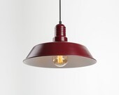 Emil Ceiling Pendant Lamp Burgundy Retro Loft Industrial Minimalist Lamp