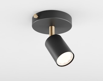 Lea Ceiling Mount Spot Light Fixture GU10 Black
