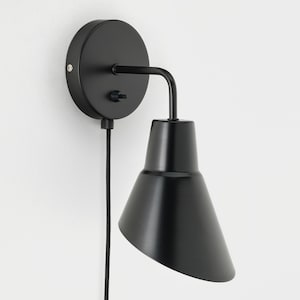 Nils Wall Sconce Black Plug-in On/Off Switch