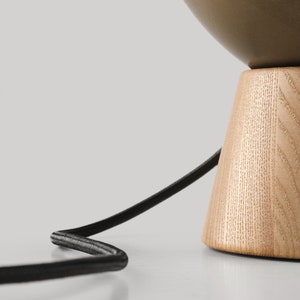 Japandi Wooden Magnetic Desk Lamp Bedside Lamp Raw Metal image 4