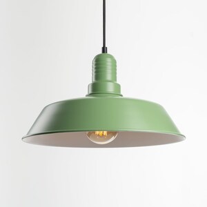 Emil Minimalist Plug-in Pendant Lamp Shade With On/Off Switch Green image 2