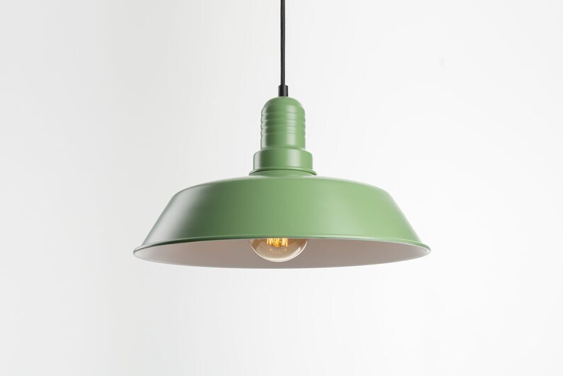 Emil Minimalist Plug-in Pendant Lamp Shade With On/Off Switch Green image 2