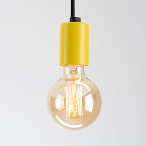 Otto Ceiling Pendant Lamp | Yellow | You Choose We Build | Textile Cable | Color Cord | Industrial | Pendant | Swag | Lamp