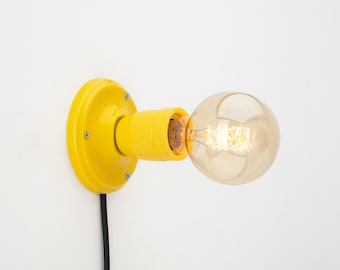 Emma Wall Sconce Yellow Plug-in On/Off Switch