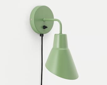 Nils Wall Sconce Green Plug-in On/Off Switch
