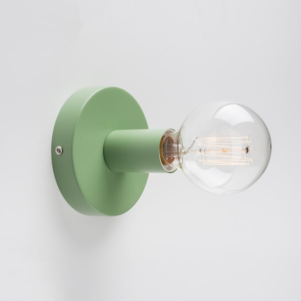 Luminaire mural ovale vert