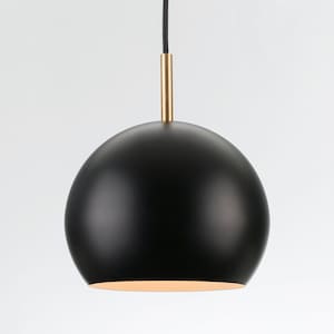 Ulf Mid Century Modern Lámpara Colgante Pantalla Negro