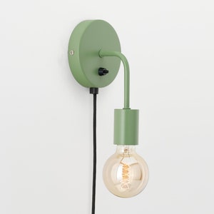 Loui Wall Sconce Green Plug-in On/Off Switch image 1