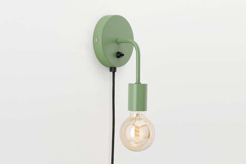 Loui Wall Sconce Green Plug-in On/Off Switch image 1