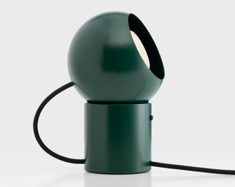 Hanson Lámpara de escritorio magnética con forma de seta, luz nocturna verde oscuro junto a la cama con sombra, nueva y moderna lámpara de pie para el hogar, regalo de inauguración de la casa