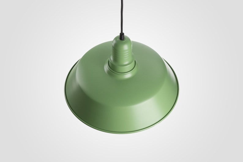 Emil Minimalist Plug-in Pendant Lamp Shade With On/Off Switch Green image 4