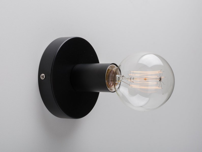 Ove Ceiling Wall Mount Light Fixture Black On Off Switch Plug In