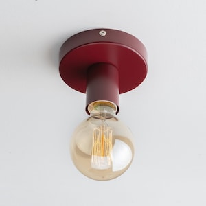 Ove Ceiling Mount Light Fixture Burgundy