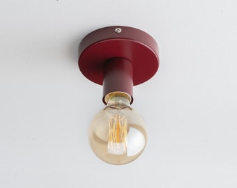 Ove Ceiling Mount Light Fixture Burgundy