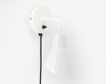 Nils Wall Sconce White Plug-in On/Off Switch