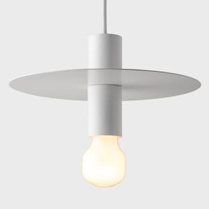 Elvin Ceiling Pendant Hanging Light White Kitchen Island Fixture Disc Lamp Shade