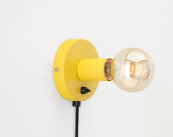 Ove Wall Sconce Yellow Plug-in On/Off Switch