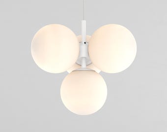 Zoe Four-Globe Pendant Light White Milk Glass Sphere Plafond Ceiling Fixture for Kitchen Island