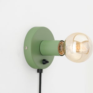 Ove Wall Sconce Green Plug-in On/Off Switch