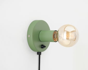 Ove Wall Sconce Green Plug-in On/Off Switch