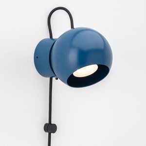 Hanson Wall Sconce Navy Plug-in On/Off Switch Bedside Lamp