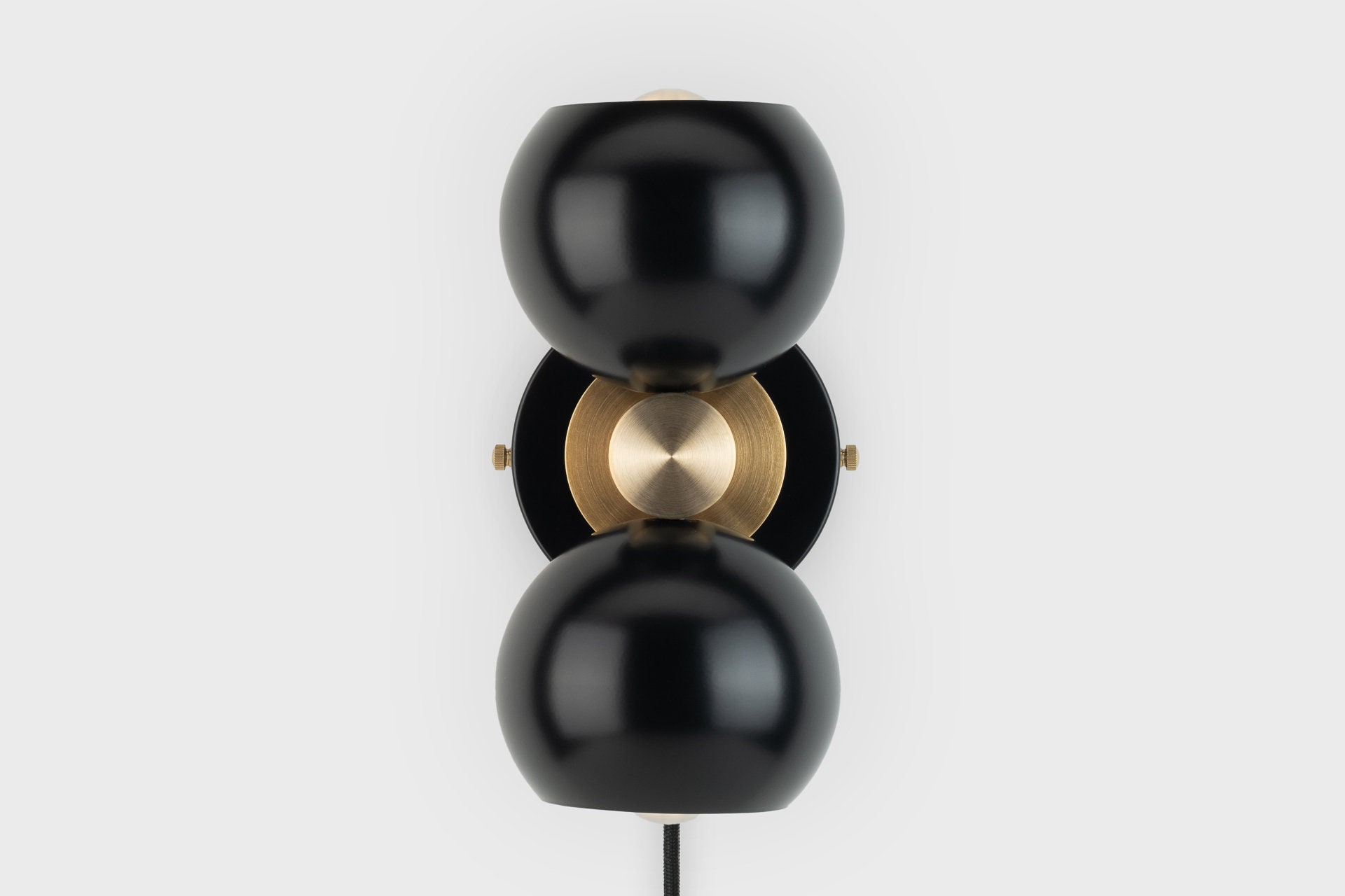 Mia Mid Century Modern Plug-in Wall Sconce Black With Shades - Etsy