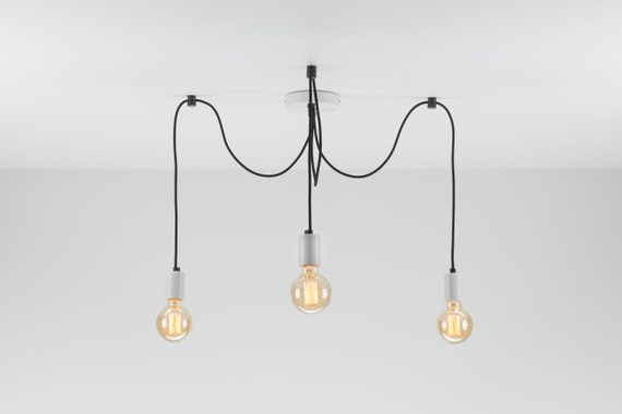 White spider top light fixture
