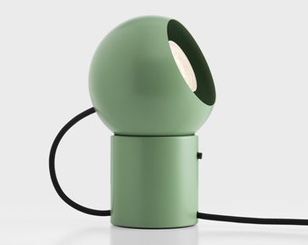 Hanson Lámpara magnética de escritorio con forma de seta, luz nocturna junto a la cama verde oliva con pantalla, nueva y moderna lámpara de pie para el hogar, regalo de inauguración de la casa