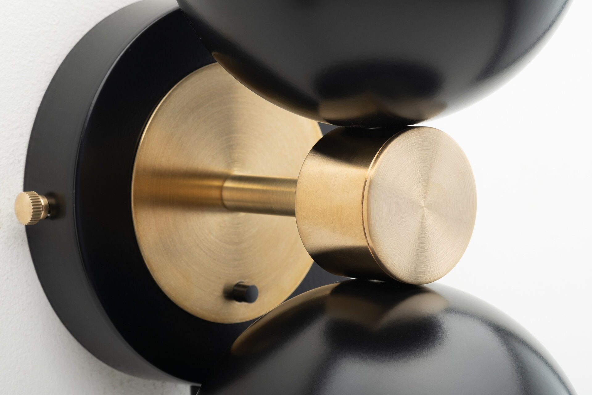 Mia Mid Century Modern Plug-in Wall Sconce Black With Shades - Etsy