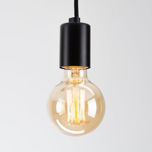 Otto Ceiling Pendant Lamp | Black | You Choose We Build | Textile Cable | Color Cord | Industrial | Pendant | Swag | Lamp