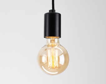 Otto Ceiling Pendant Lamp | Black | You Choose We Build | Textile Cable | Color Cord | Industrial | Pendant | Swag | Lamp